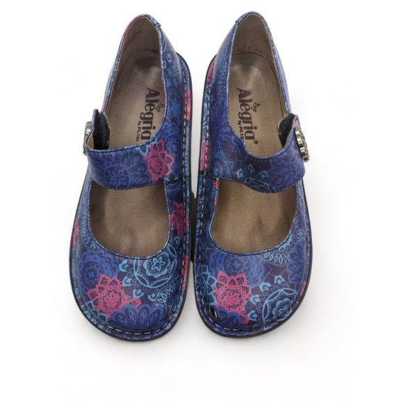 Alegria PG Lite Paloma 217 Kaleidoscope Mary Jane Leather Clogs Size EU 35 US 5 - Picture 2 of 8